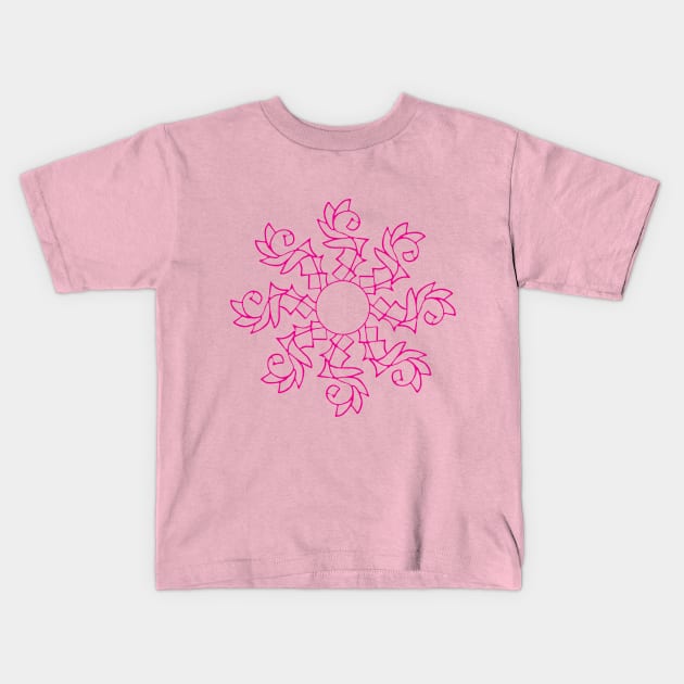 Pink Flake Kids T-Shirt by Kotton